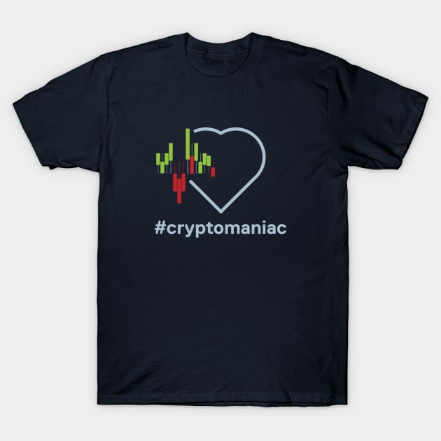 Crypto heartbeat T-Shirt by Claudiaco